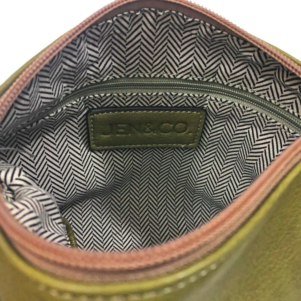 Jen & Co Bag in a Bag Penny Olive Green Vegan Leather Bucket Bag & Shoulder Bag - Picture 5 of 8